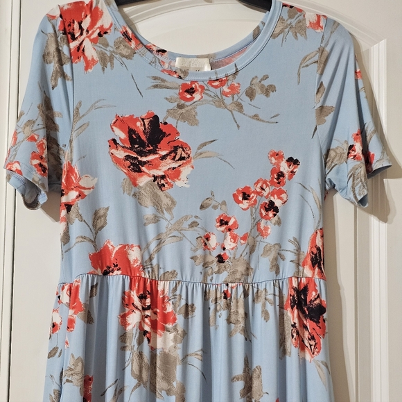 Floral Blue Maxi Skirt - Picture 5 of 7